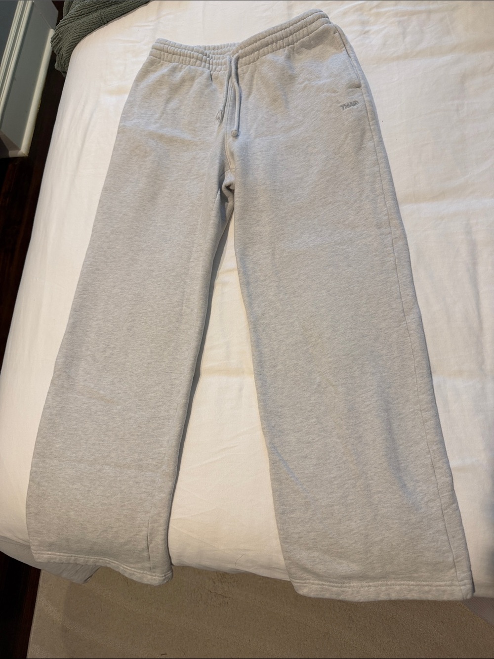 TNA Light Gray Wide-Leg Sweatpants